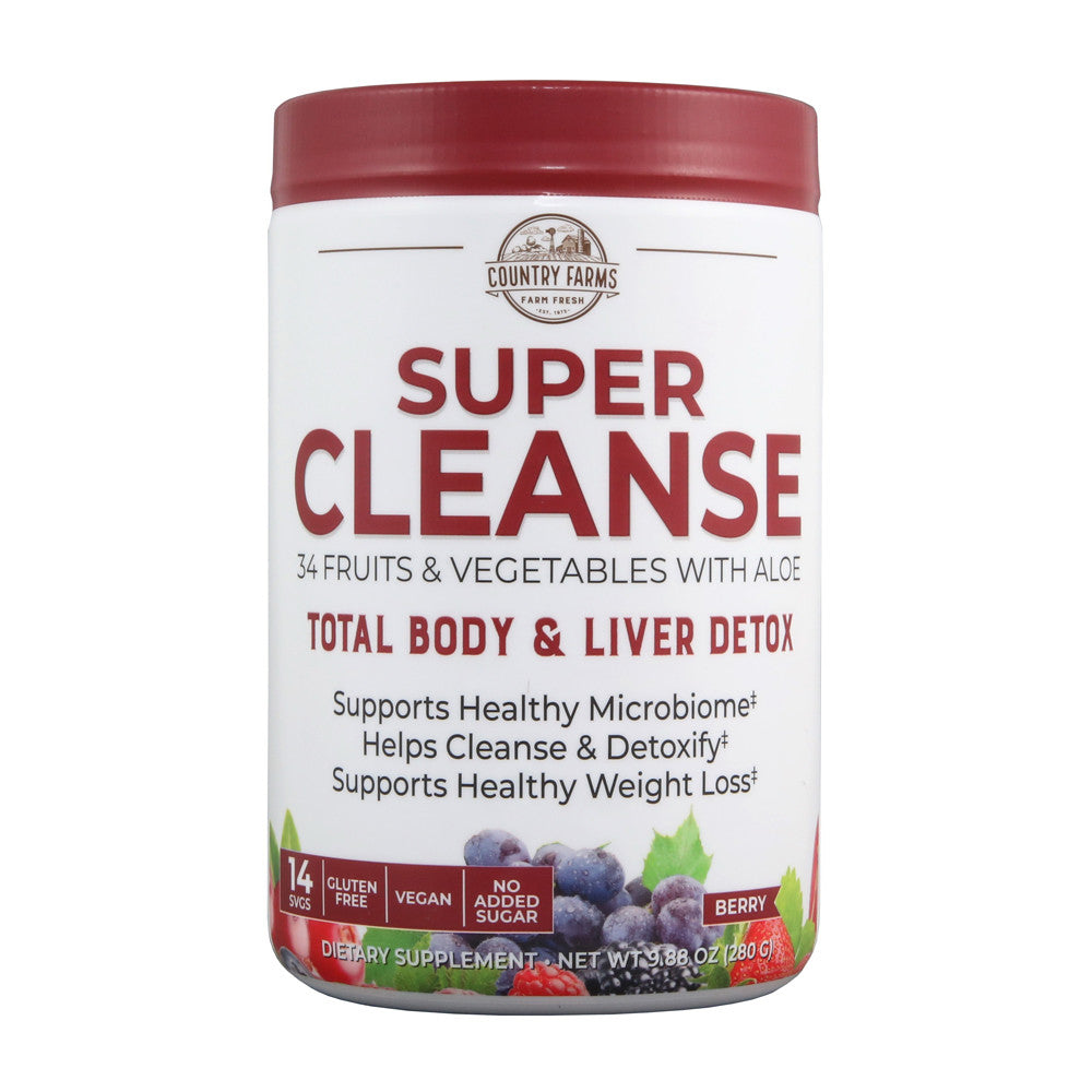 Country Farms Super Cleanse, Organic Super Juice Cleanse, Delicious Drink, 9.88 Oz